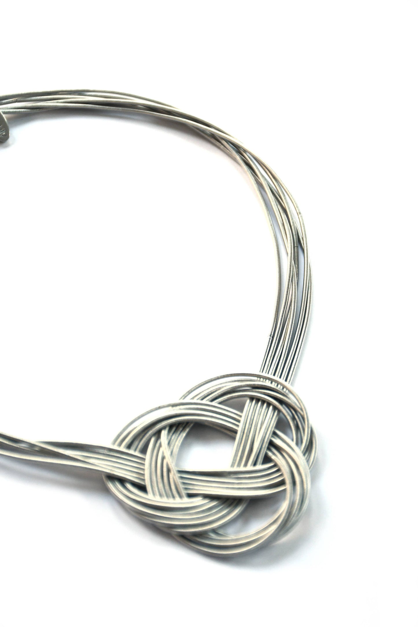 Silver Large Knot Link & Chain Necklace