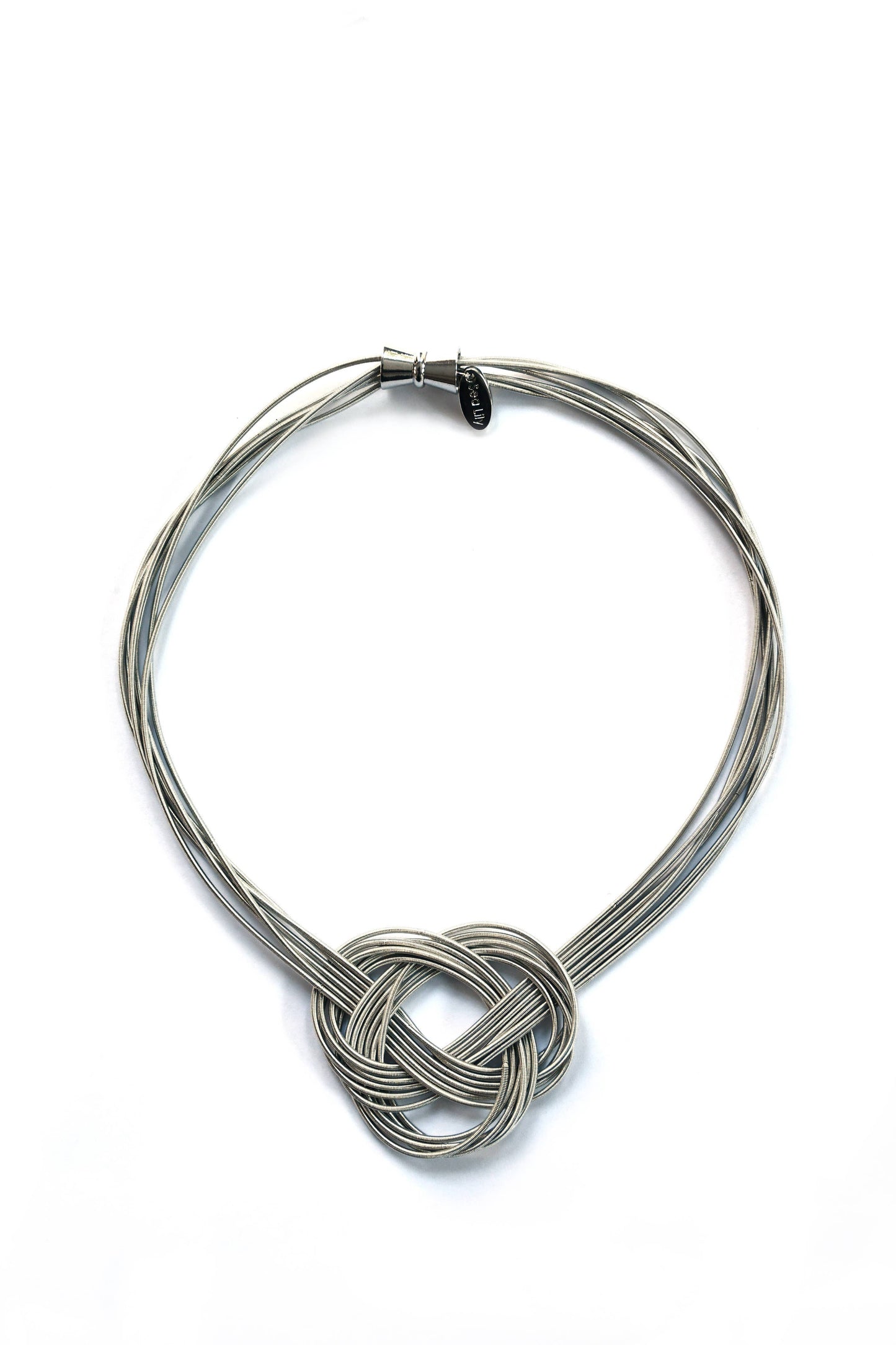 Silver Large Knot Link & Chain Necklace