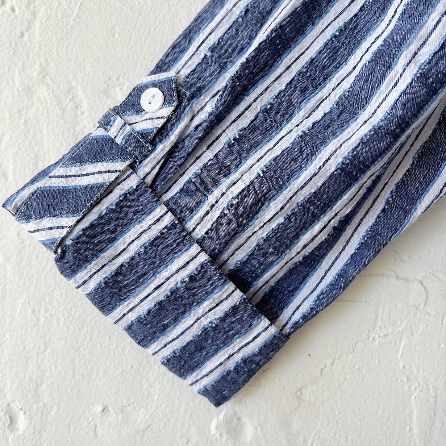 Palm Beach Indigo Stripe Ribbon Trim Tunic