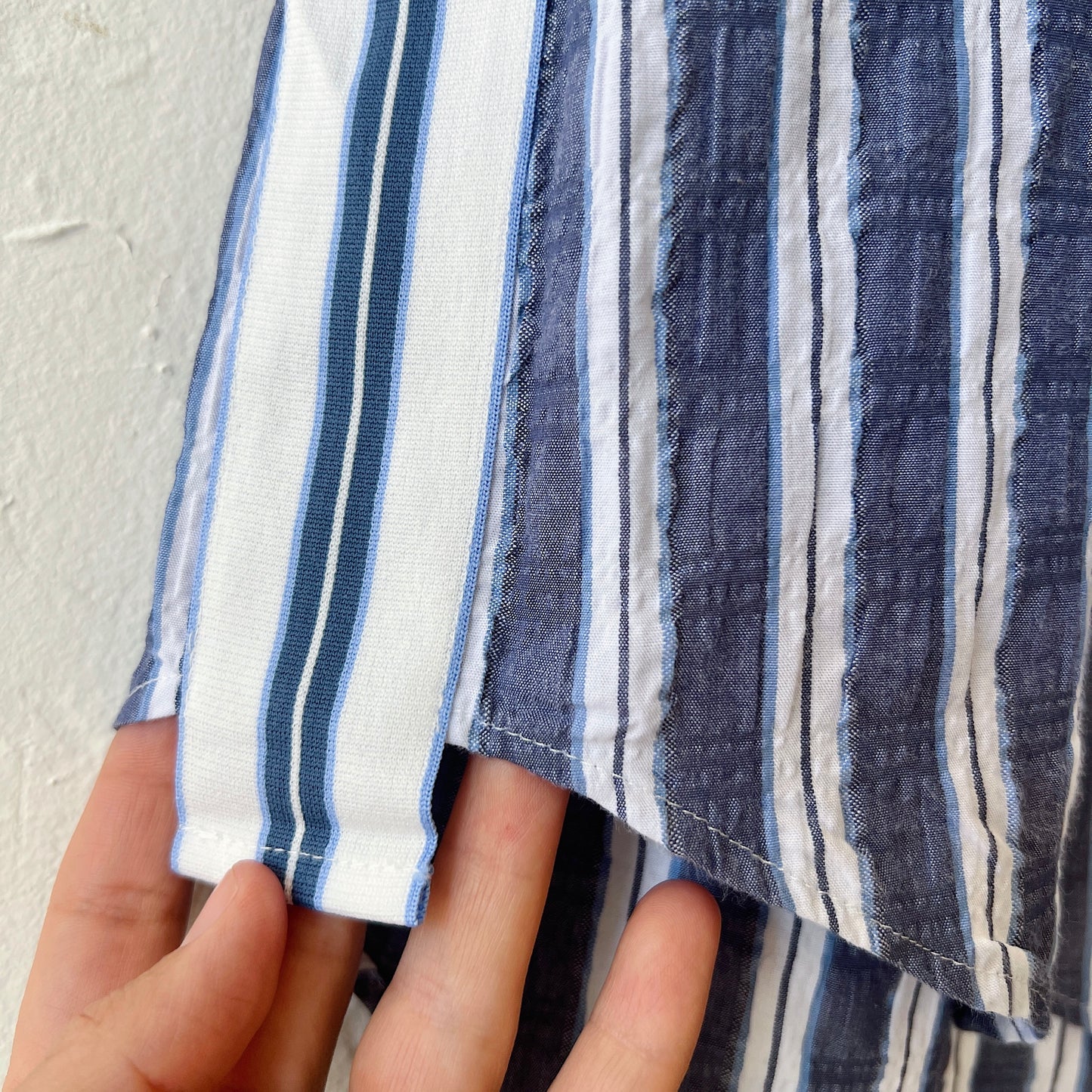 Palm Beach Indigo Stripe Ribbon Trim Tunic