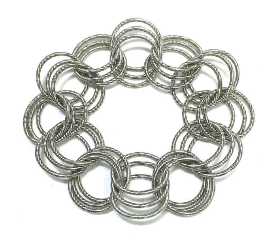 601B - Silver Spring Ring Bracelet
