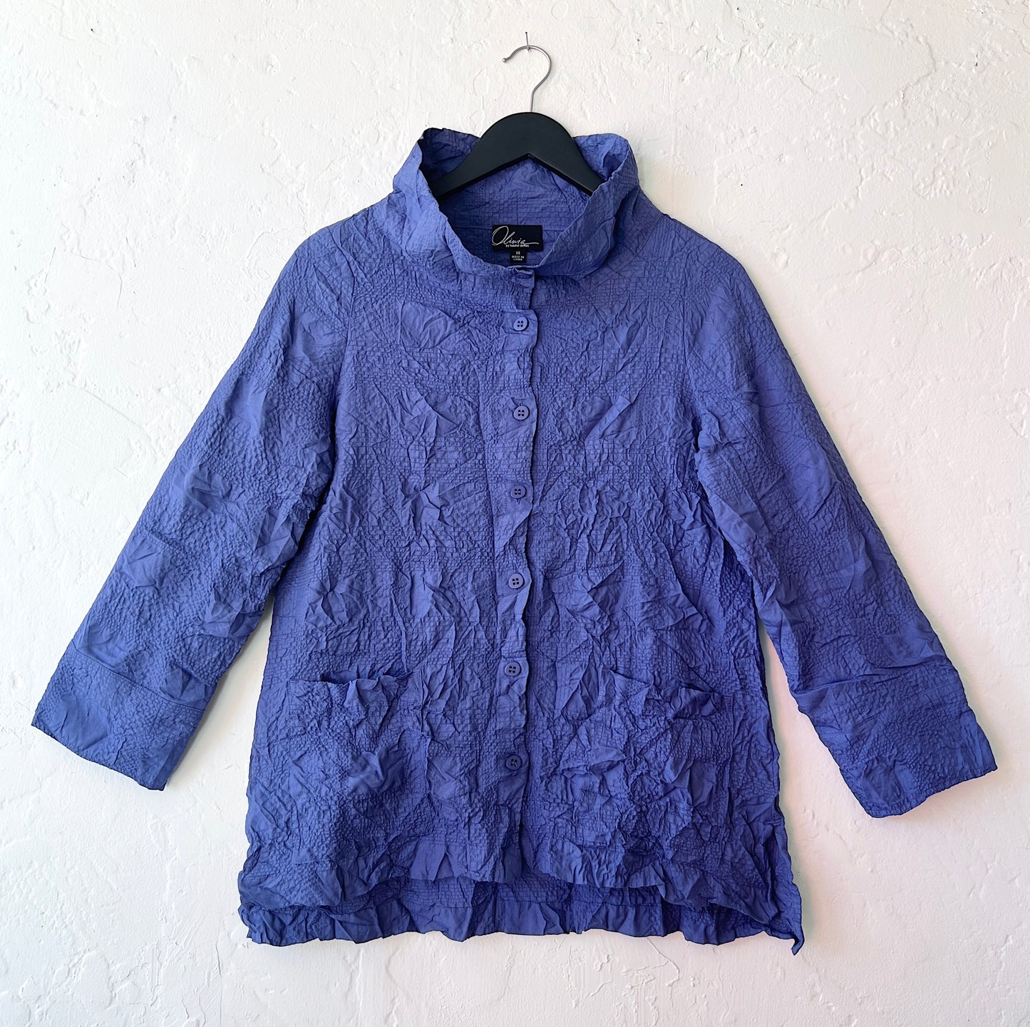 Scrunch Collar Blouse in Dusk