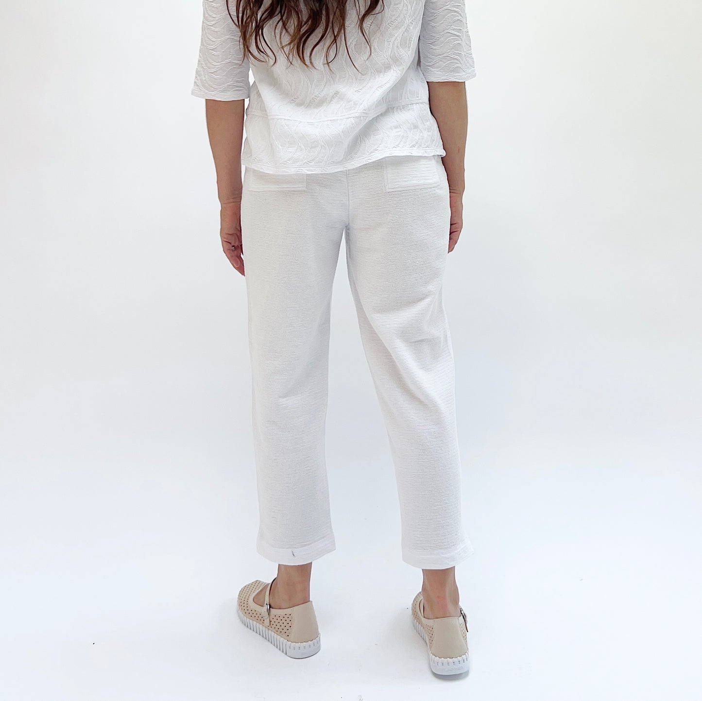 Weekend Terry Easy Capri in White