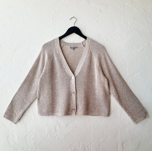 Habitat | Coastal Crochet Cardigan in Oatmeal
